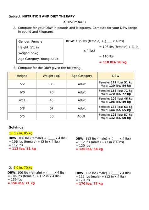 dbw computation|Determining your Weight Goals .